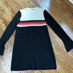 Free People Colorblock Swit Mini Dress , back ring zip,